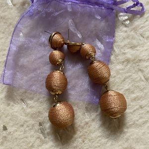 Gold Ball Drop Earrings
